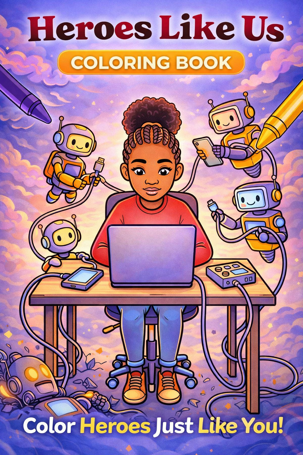 Heroes Like Us: Black Superhero Coloring Book